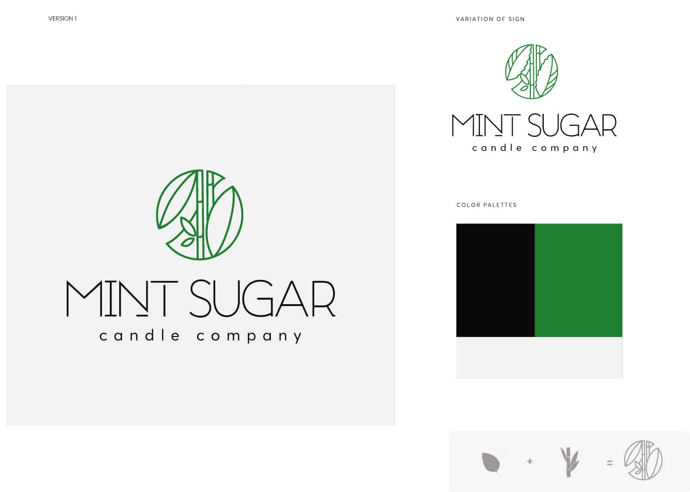 Mint Sugar logo presentation Mint Sugar logo presentation